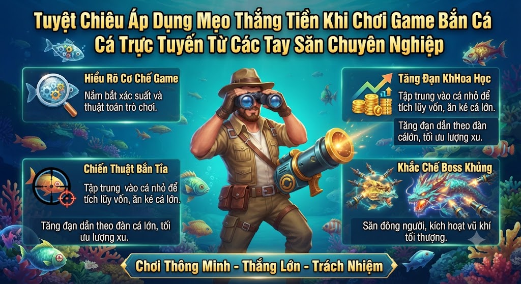 mẹo thắng tiền khi chơi game bắn cá trực tuyến